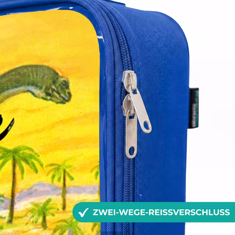 Kinderkoffer Blau mit Name - Dinosaurier im Dinosaurierland — 5