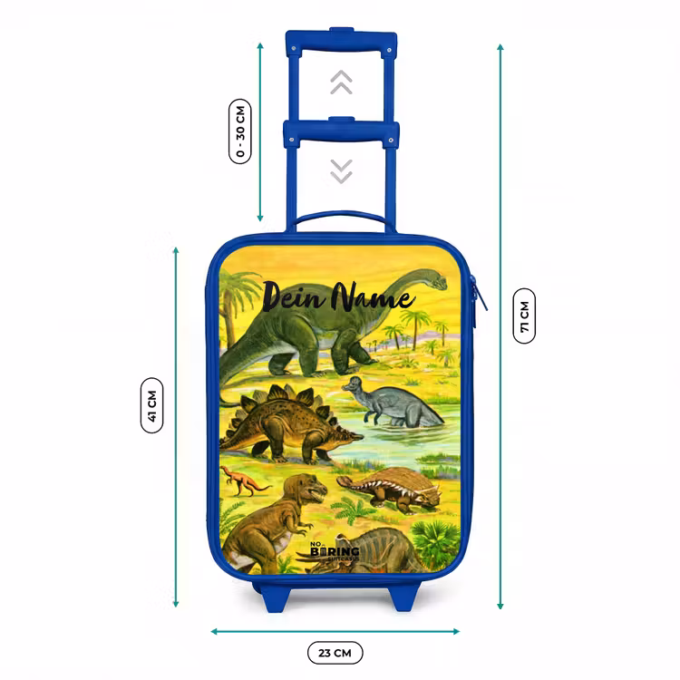 Kinderkoffer Blau mit Name - Dinosaurier im Dinosaurierland — 7
