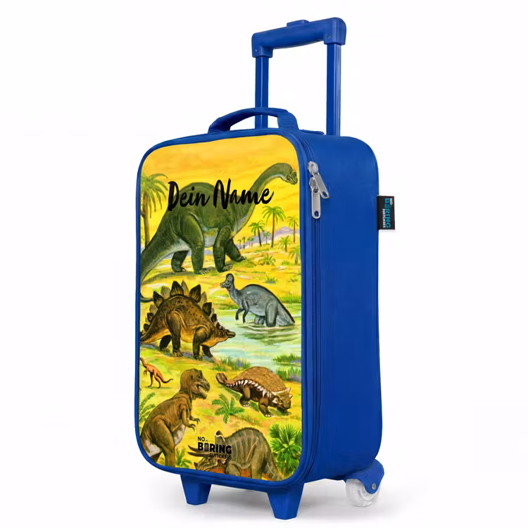 Kinderkoffer Blau mit Name - Dinosaurier im Dinosaurierland — 8