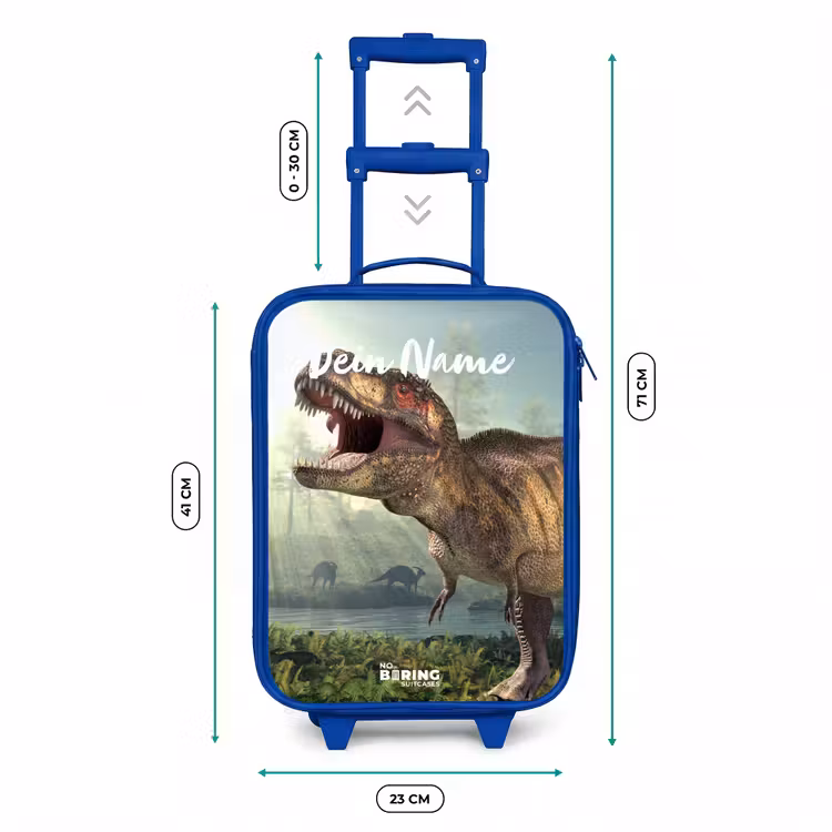 Kinderkoffer Blau mit Name - Thijs Tyrannosaurus — 7