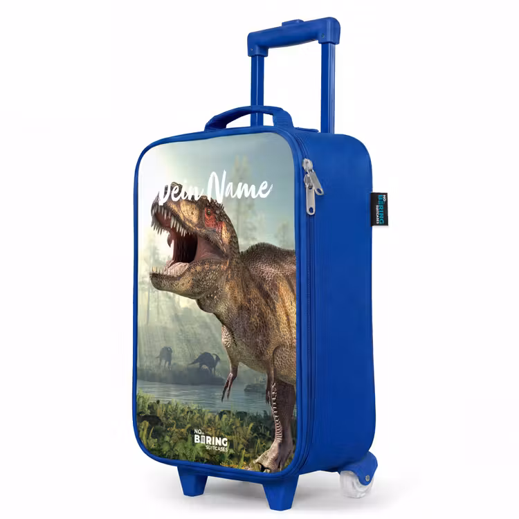 Kinderkoffer Blau mit Name - Thijs Tyrannosaurus — 8