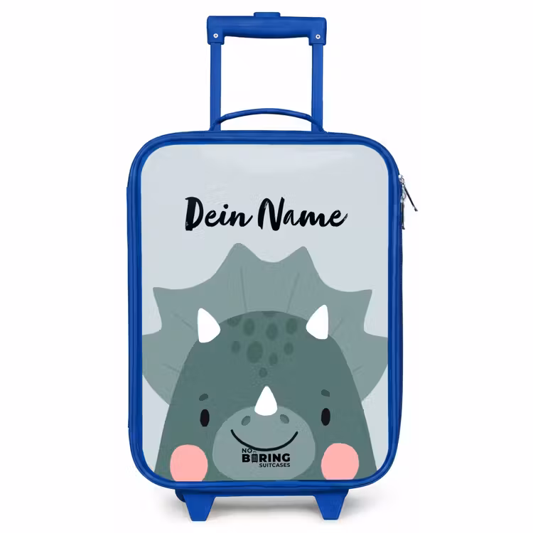 Kinderkoffer Blau mit Name - Tigo Triceratops — 1