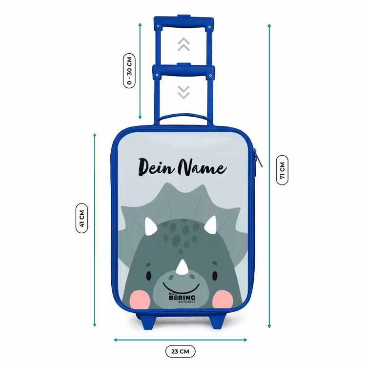Kinderkoffer Blau mit Name - Tigo Triceratops — 7