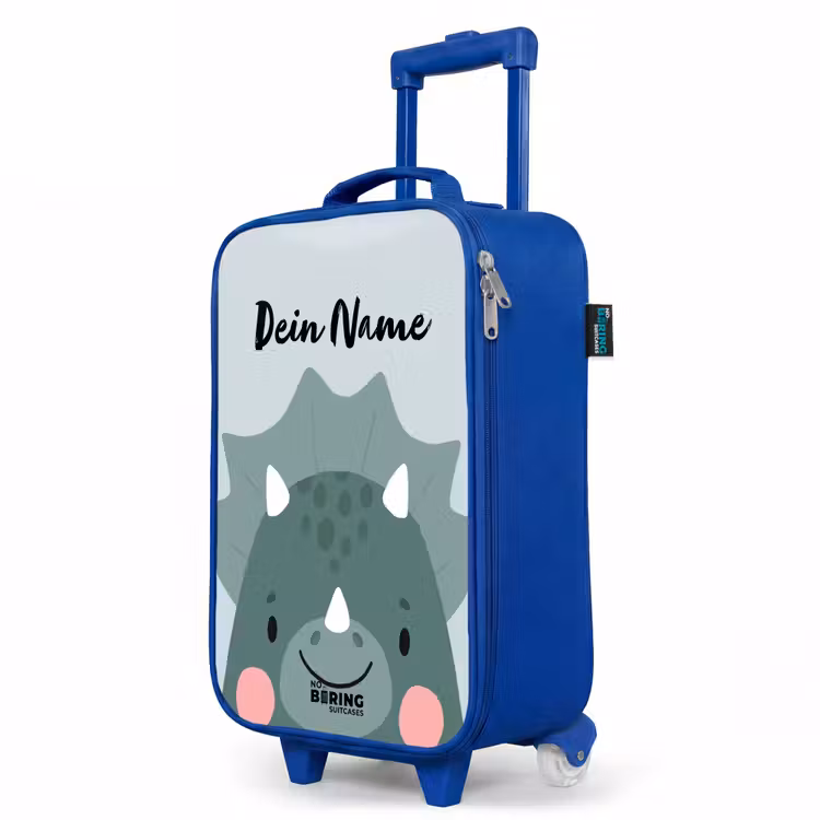 Kinderkoffer Blau mit Name - Tigo Triceratops — 8