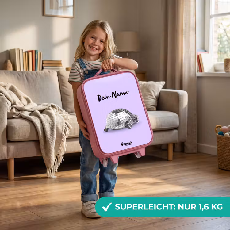 Kinderkoffer Rosa mit Name - Disco Dirk — 3