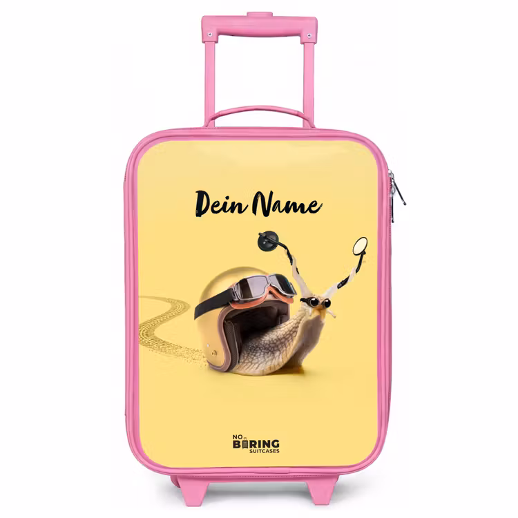Kinderkoffer Rosa mit Name - Escar-Go - Gelb — 1