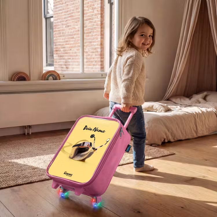 Kinderkoffer Rosa mit Name - Escar-Go - Gelb — 2