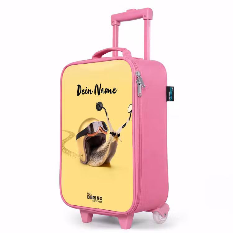 Kinderkoffer Rosa mit Name - Escar-Go - Gelb — 8