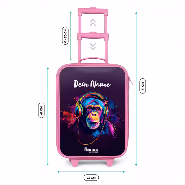 Kinderkoffer Rosa mit Name - Pavian Beats — 7