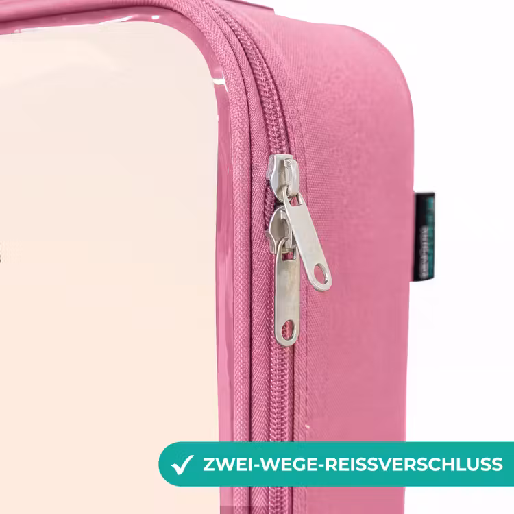 Kinderkoffer Rosa mit Name - Pinguin im Anzug — 5