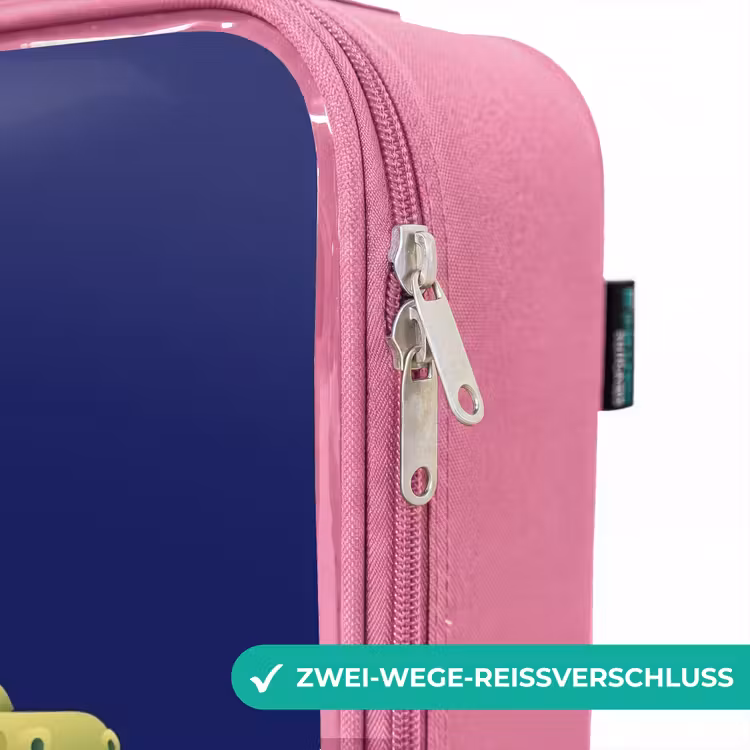 Kinderkoffer Rosa mit Name - Tjibbe T-Rex — 5
