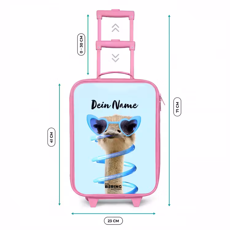 Kinderkoffer Rosa mit Name - Sierk Strauß Blau — 7