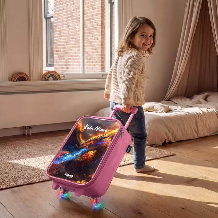 Kinderkoffer Rosa mit Name - Chroma-Krieger — 2