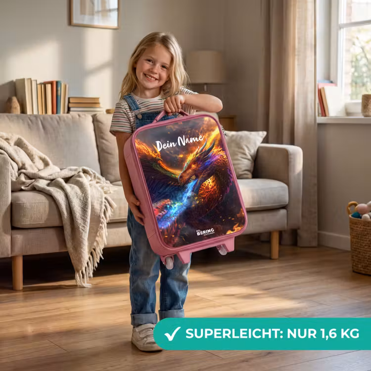 Kinderkoffer Rosa mit Name - Chroma-Krieger — 3