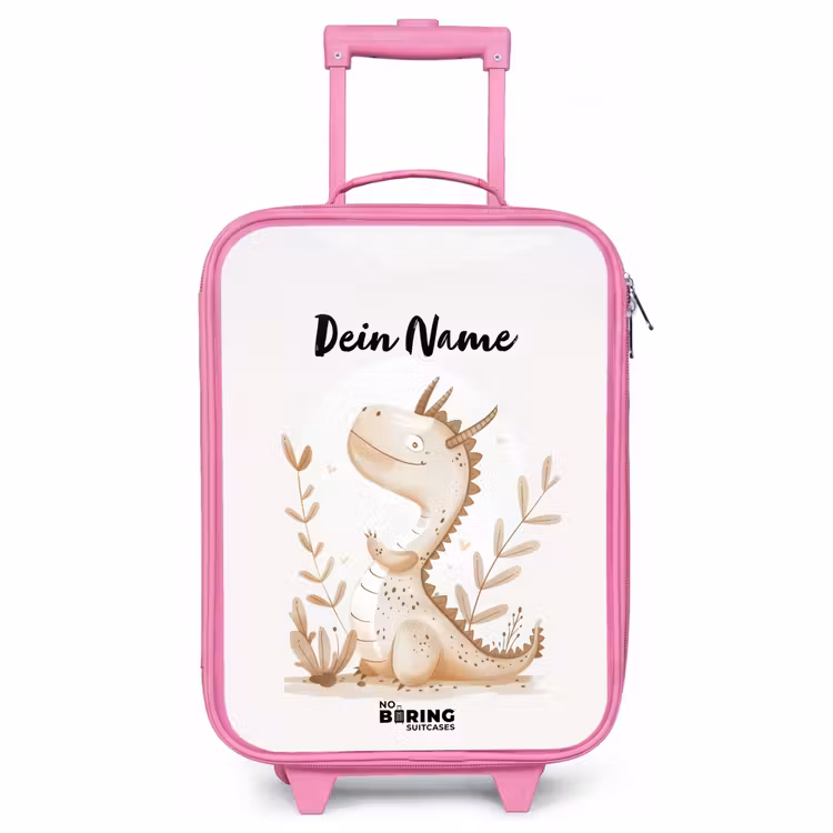 Kinderkoffer Rosa mit Name - Dobby-Drache — 1