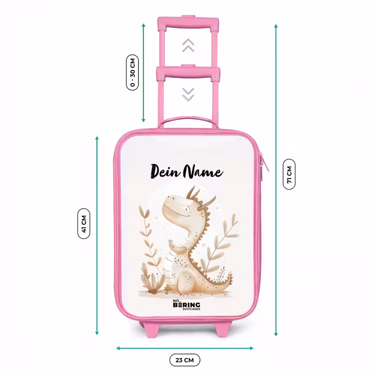 Kinderkoffer Rosa mit Name - Dobby-Drache — 7