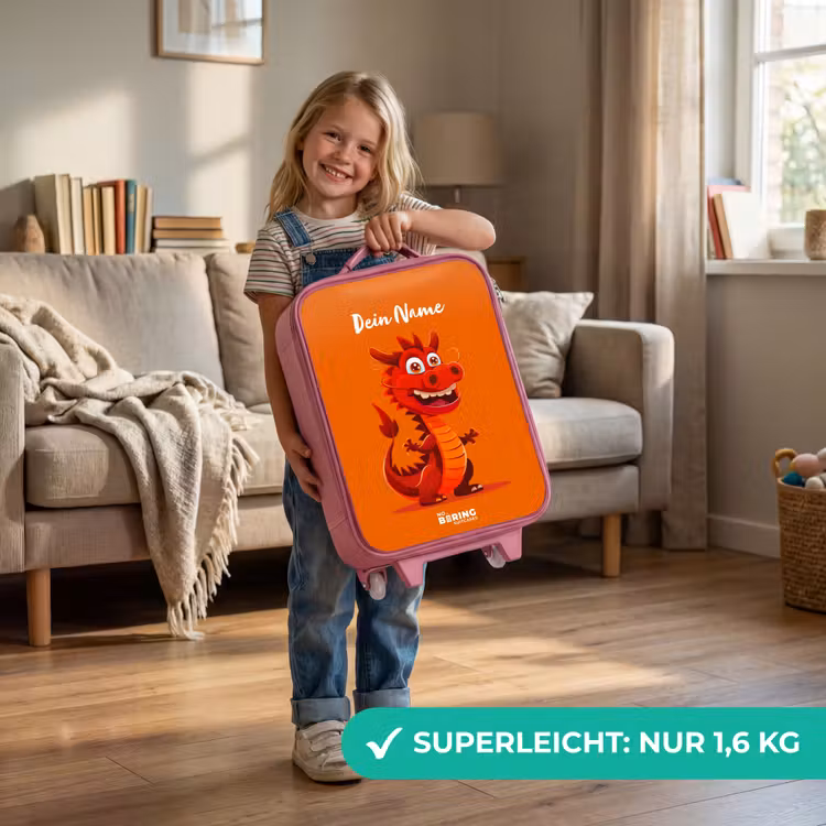 Kinderkoffer Rosa mit Name - Horacio Heißsporn — 3