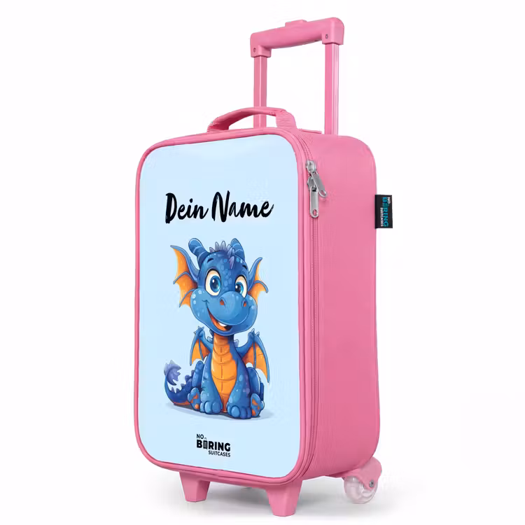 Kinderkoffer Rosa mit Name - Zwergdrache — 8