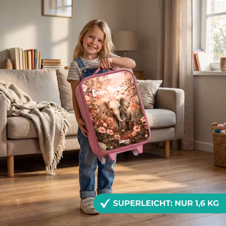 Kinderkoffer Rosa mit Name - Flora flapoor — 3