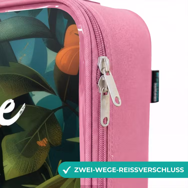Kinderkoffer Rosa mit Name - Liam Leopard — 5