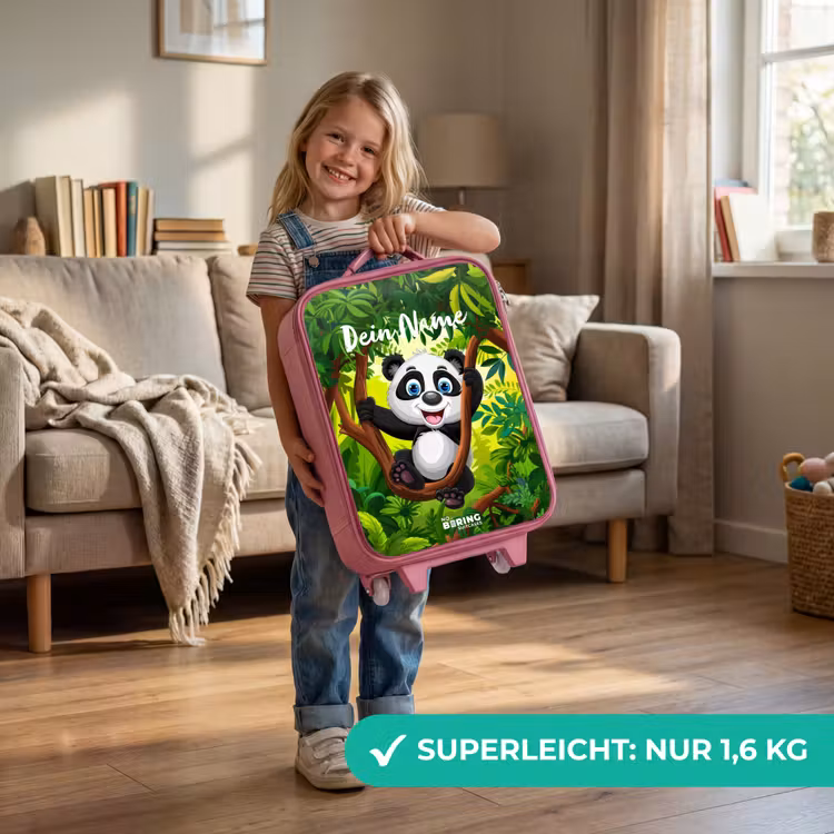 Kinderkoffer Rosa mit Name - Pedro-Panda — 3