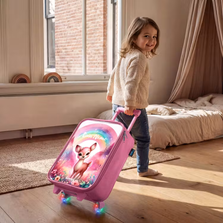 Kinderkoffer Rosa mit Name - Rosa Rehbock — 2