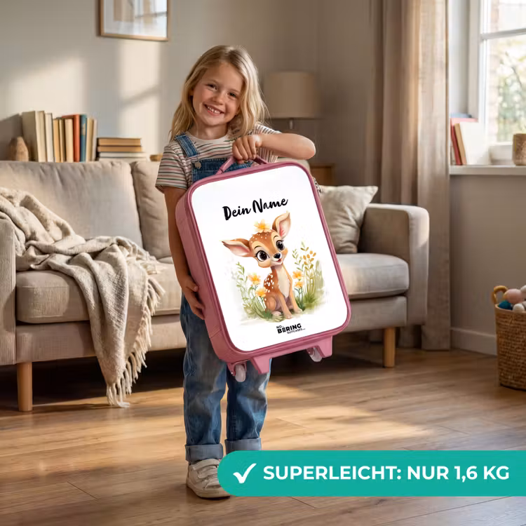 Kinderkoffer Rosa mit Name - Tilly Gärtnerin — 3