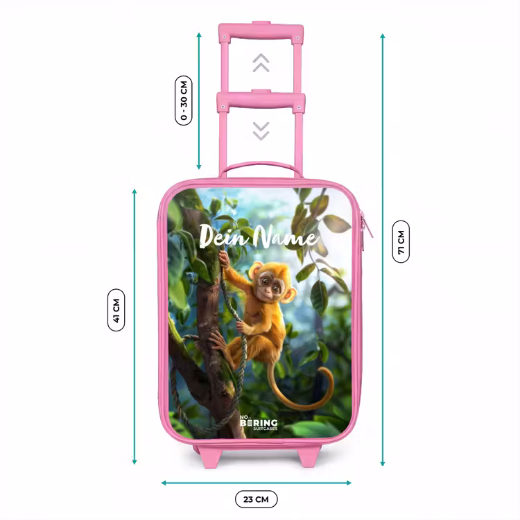 Kinderkoffer Rosa mit Name - Alex Affe — 7