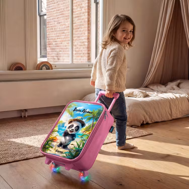 Kinderkoffer Rosa mit Name - Pablo-Panda — 2