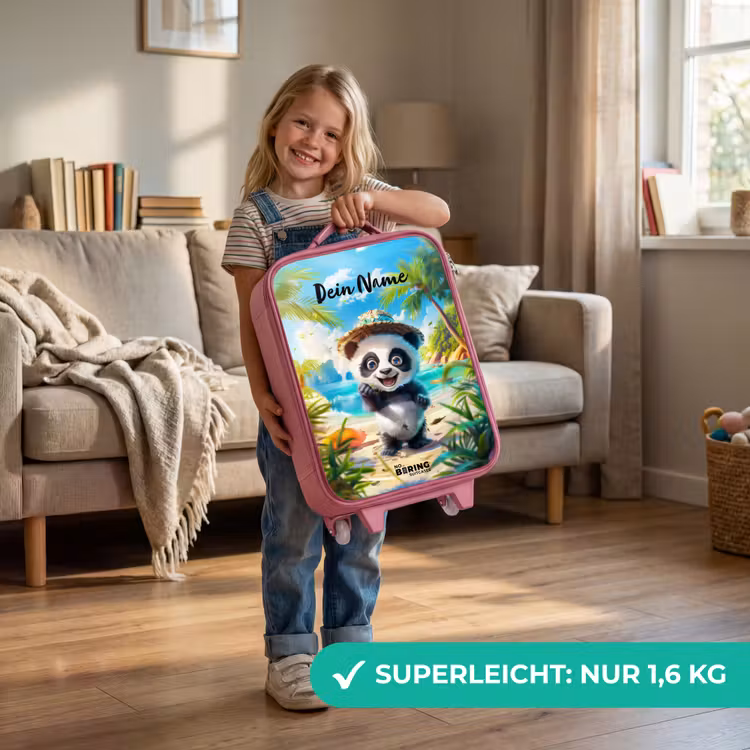 Kinderkoffer Rosa mit Name - Pablo-Panda — 3