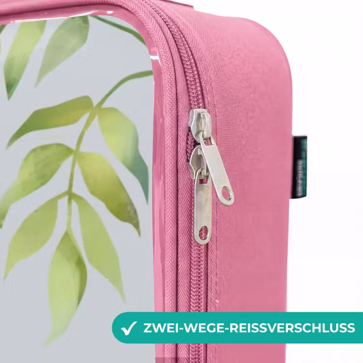 Kinderkoffer Rosa mit Name - Tiere im Dschungel — 5