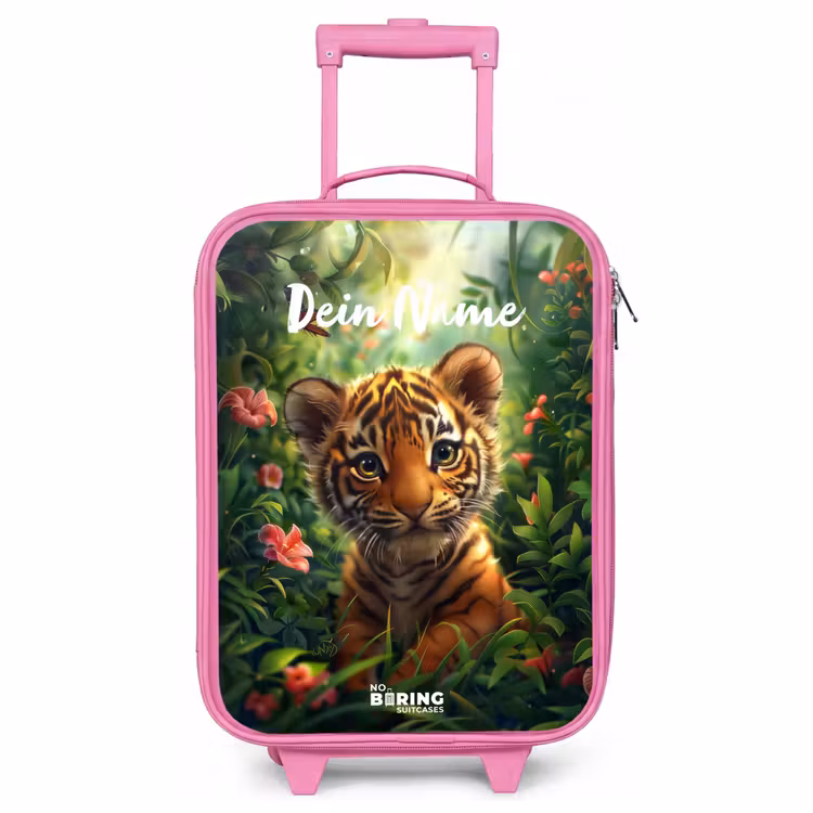 Kinderkoffer Rosa mit Name - Tommy Tiger — 1