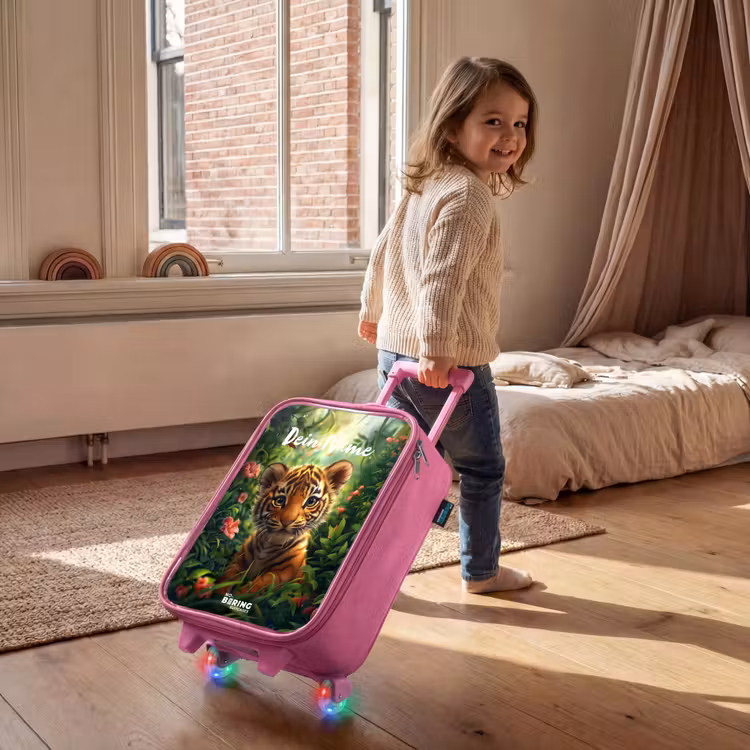 Kinderkoffer Rosa mit Name - Tommy Tiger — 2