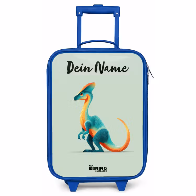 Kinderkoffer Blau mit Name - Dino - Blau - Tier — 1