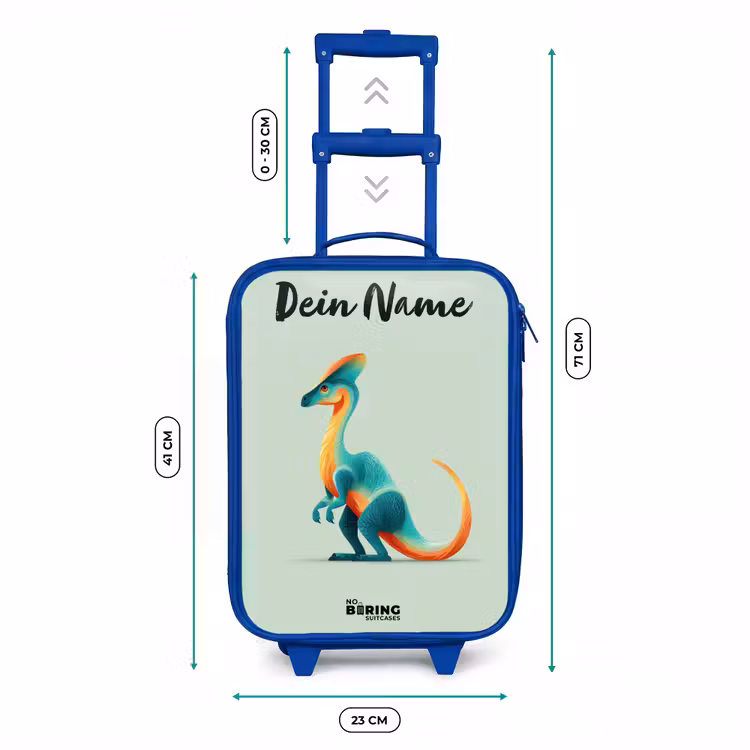 Kinderkoffer Blau mit Name - Dino - Blau - Tier — 7