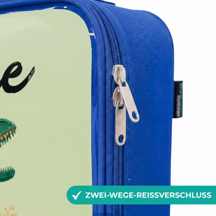 Kinderkoffer Blau mit Name - Dino - Natur - Grün — 5
