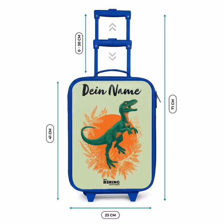Kinderkoffer Blau mit Name - Dino - Natur - Grün — 7