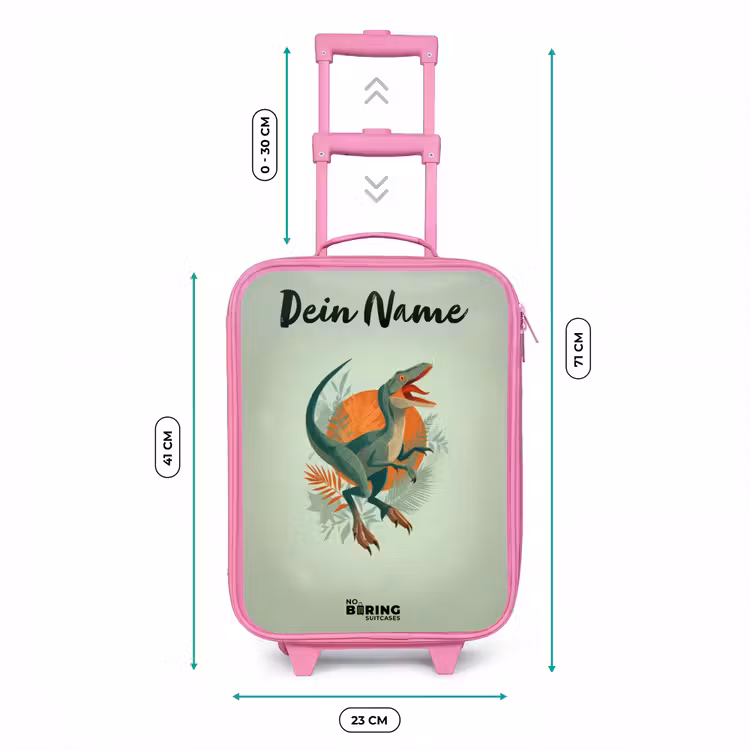 Kinderkoffer Rosa mit Name - Tier - Dino - Natur — 7
