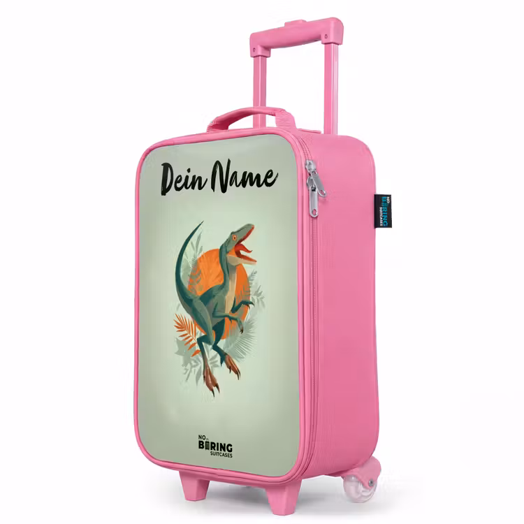 Kinderkoffer Rosa mit Name - Tier - Dino - Natur — 8