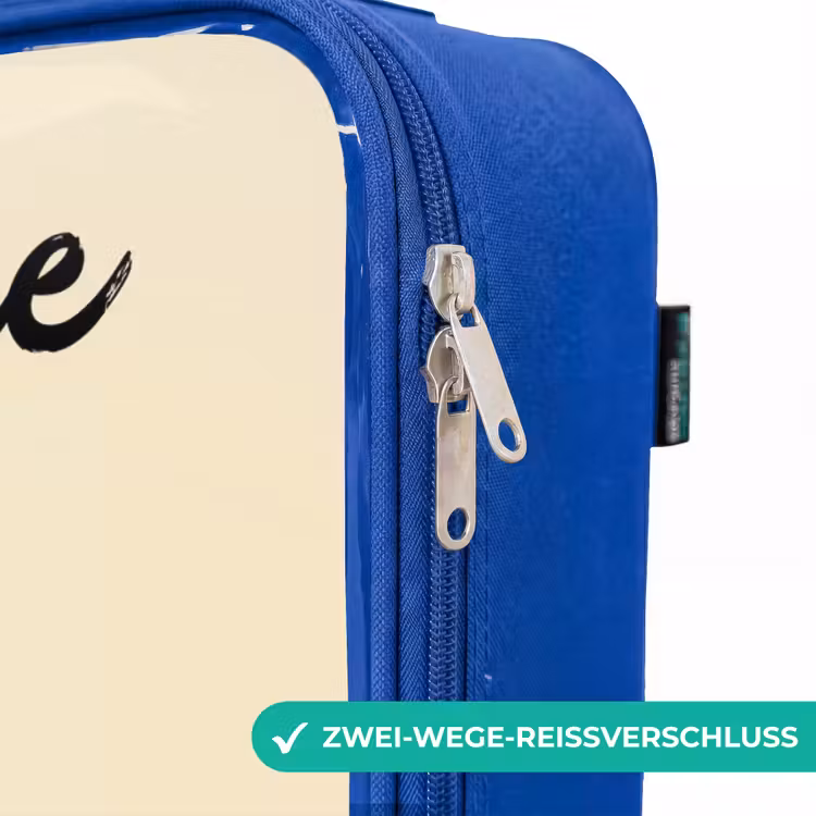 Kinderkoffer Blau mit Name - Dino - Tier - Blau - Grün — 5