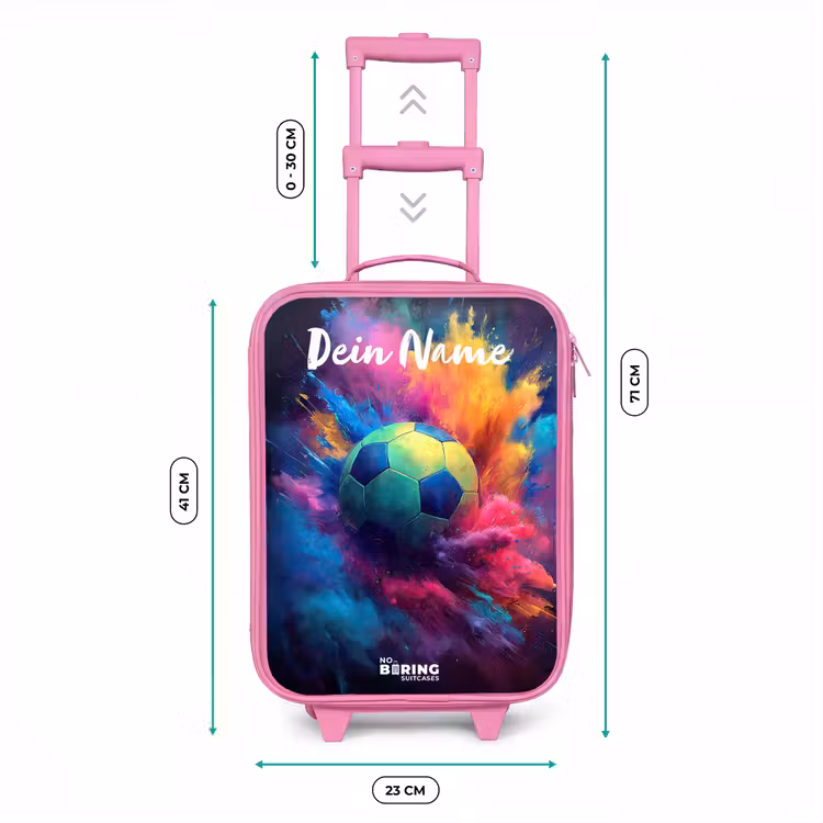 Kinderkoffer Rosa mit Name - Neon - Kugel - Farbenfroh — 7