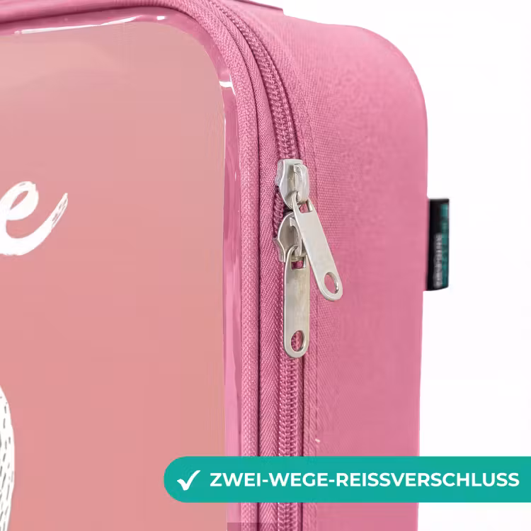 Kinderkoffer Rosa mit Name - Kaninchen - Erröten - Punkte - Rosa — 5