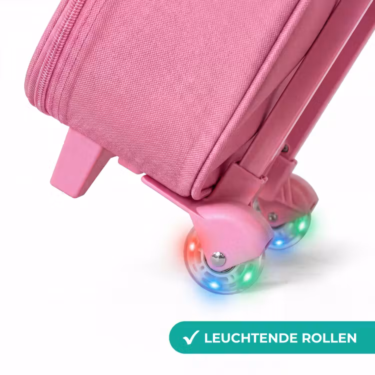 Kinderkoffer Rosa mit Name - Rennhelm - Abstrakt - Farbe - Bunt — 9