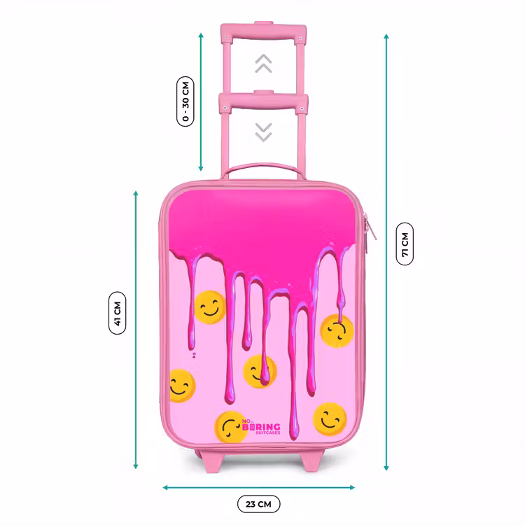 Kinderkoffer Rosa mit Name - Farbe - Smiley - Rosa — 7