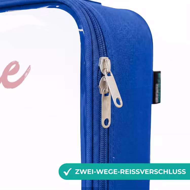 Kinderkoffer Blau mit Name - Süßer kleiner Außerirdischer mit Herz — 5