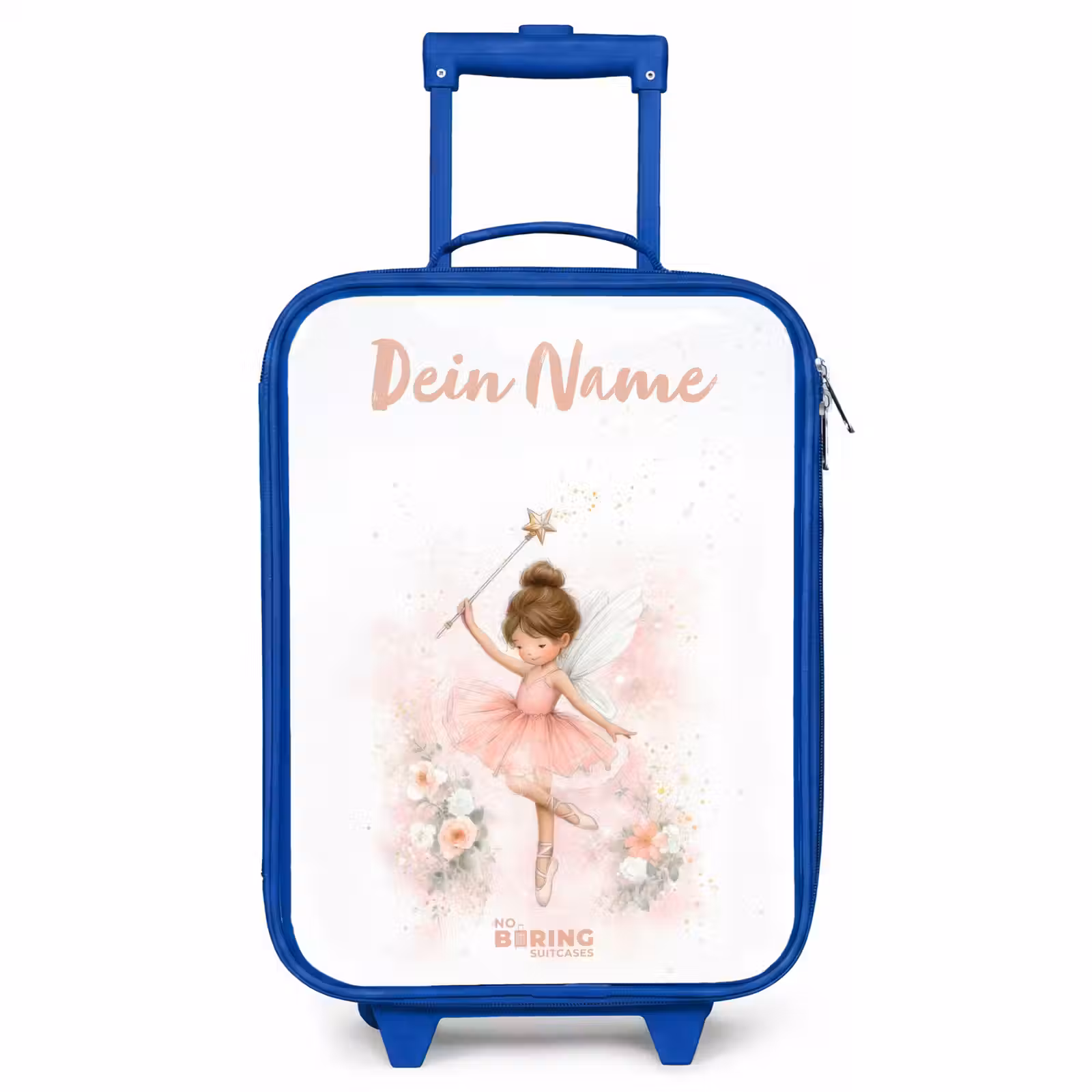 Kinderkoffer Blau mit Name - Ballerina Fee in Rosa — 1