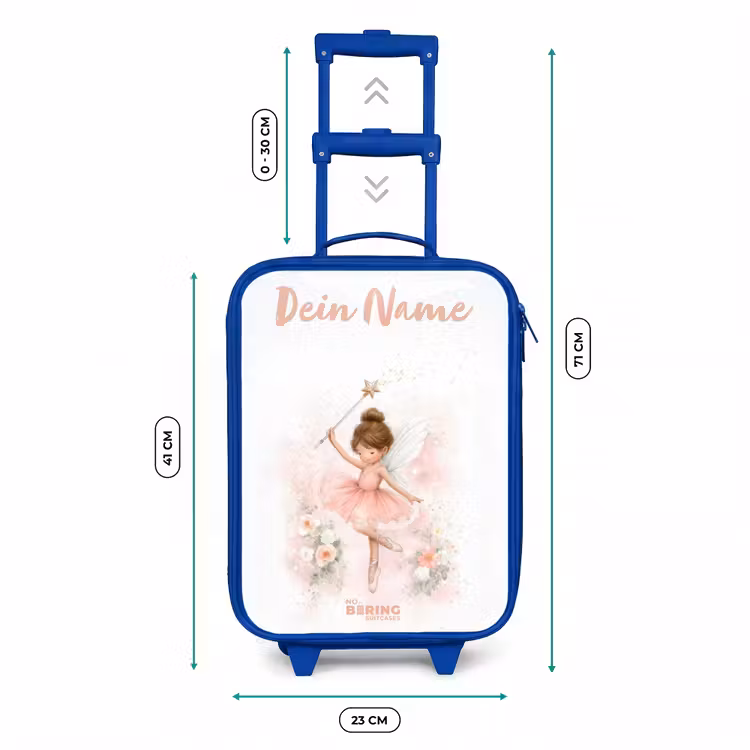 Kinderkoffer Blau mit Name - Ballerina Fee in Rosa — 7