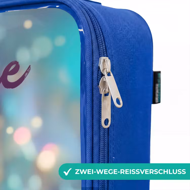 Kinderkoffer Blau mit Name - Fee - Elf - Regenbogen — 5
