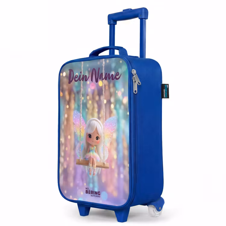 Kinderkoffer Blau mit Name - Fee - Elf - Regenbogen — 8