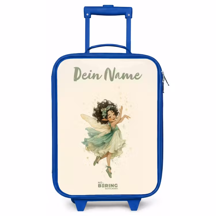 Kinderkoffer Blau mit Name - Tanzende Waldfee — 1